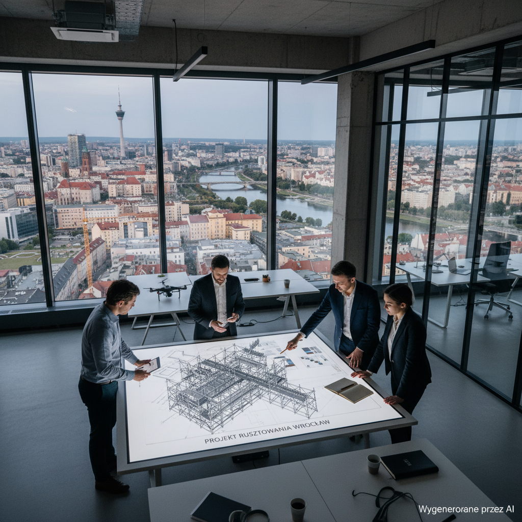 Zarządzanie projektem rusztowań we Wrocławiu: Od koncepcji po demontaż – jak kompleksowe podejście Scaftech gwarantuje spokój inwestorowi.