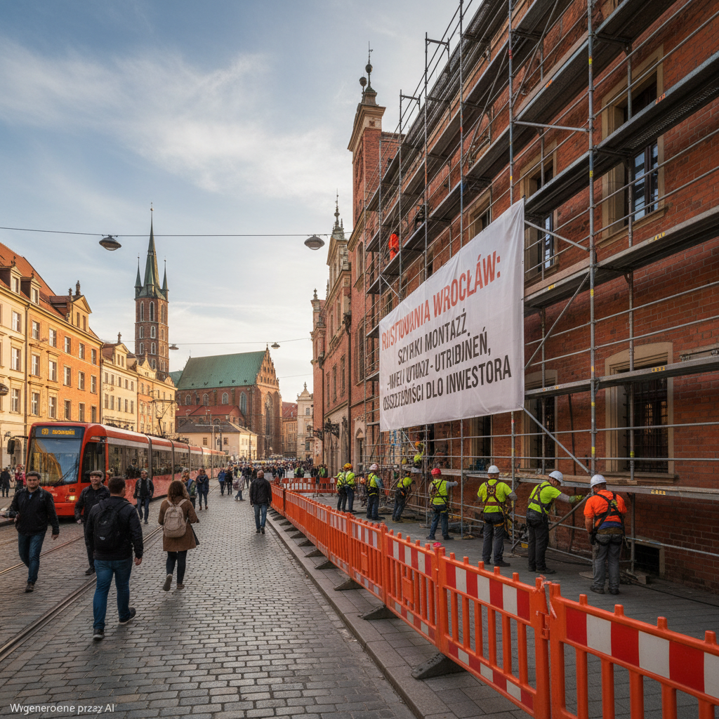 Rusztowania w centrum miasta – jak sprawny montaż i demontaż minimalizują utrudnienia i koszty dla inwestora we Wrocławiu?